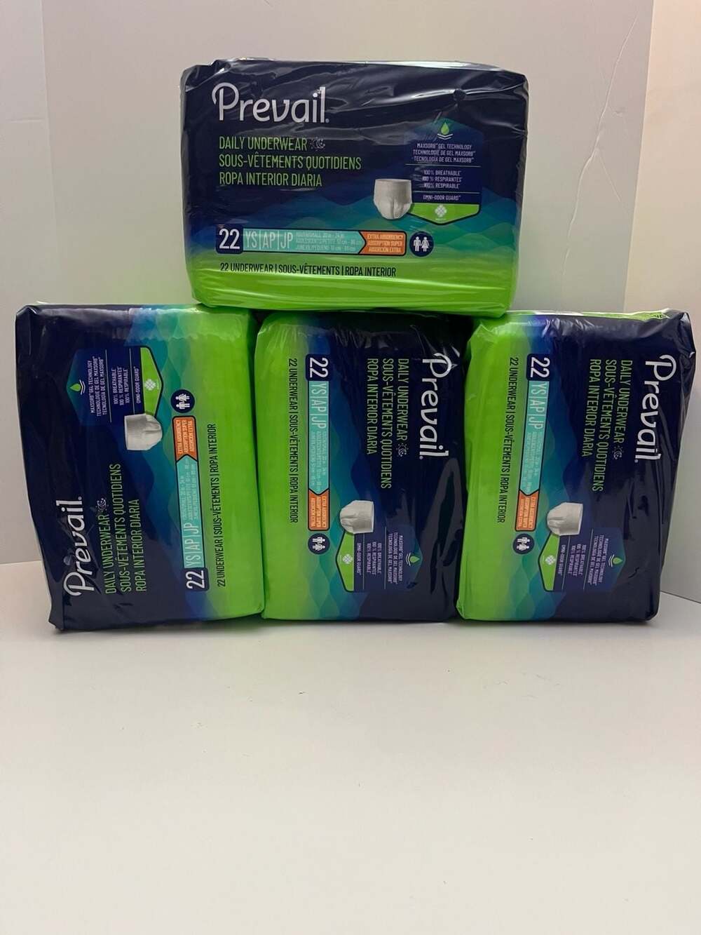 Prevail Youth/Small Daily Underwear 22-Count Pack (4 Pack Bundle)